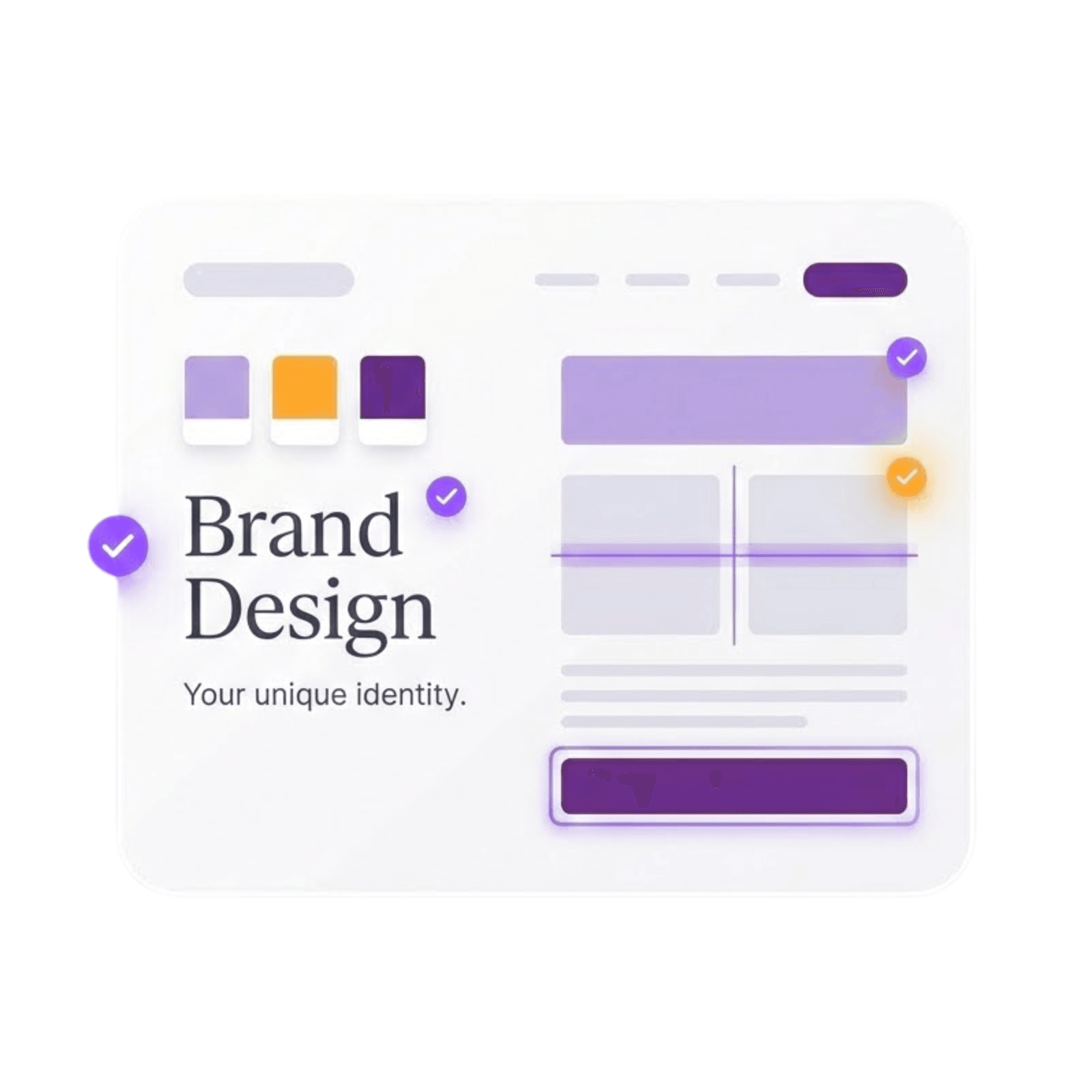 Website layout illustration labeled 'Brand Design' showing preserved visual identity and layout while meeting accessibility requirements.